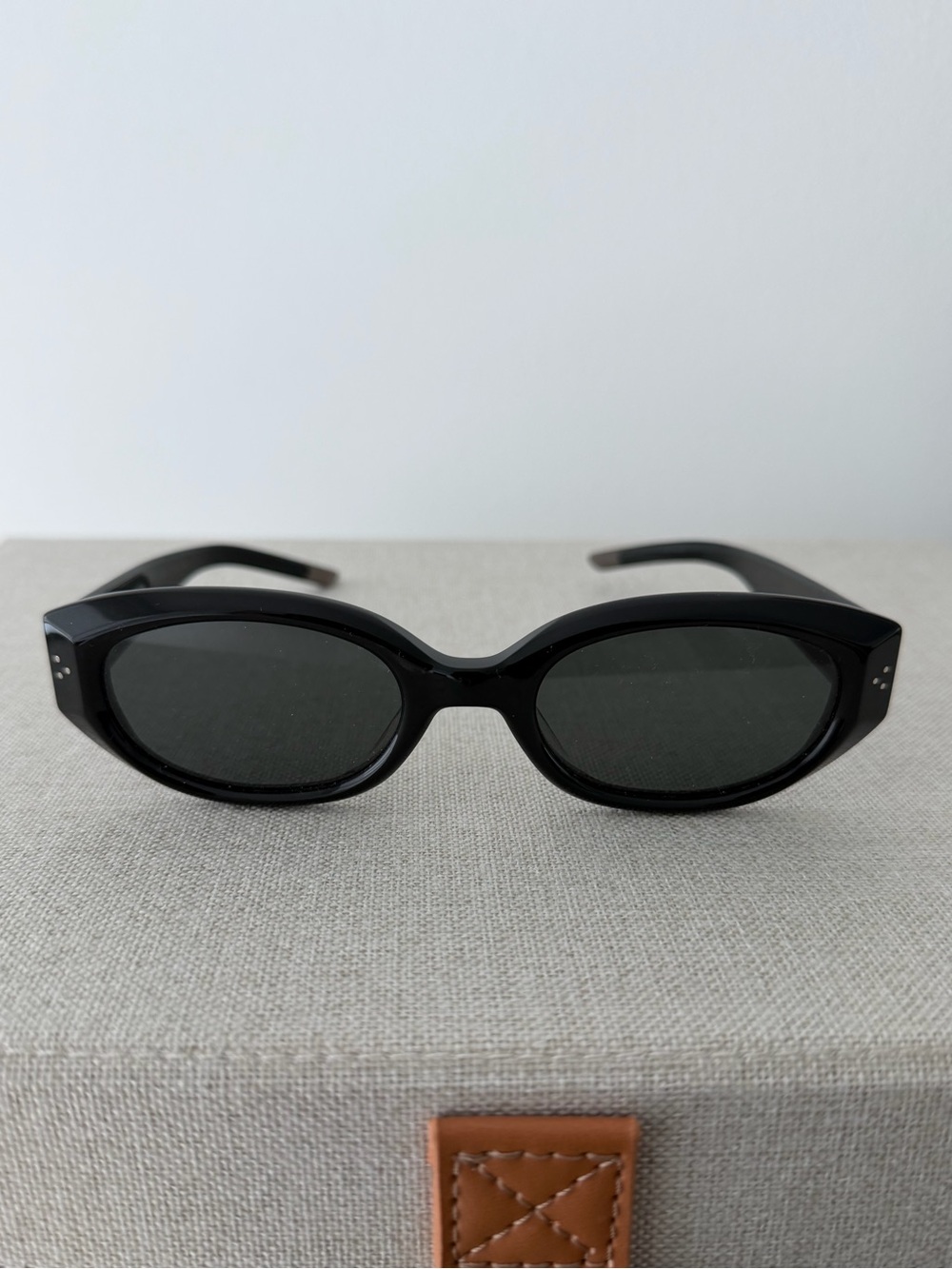GENTLE MONSTER Black Oval Sunglasses